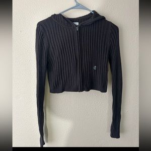Aeropostale cropped zip up sweater